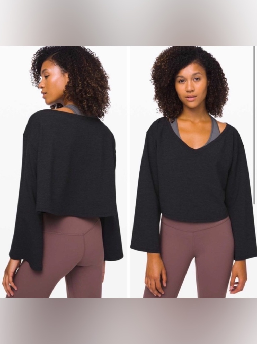 Women's Lululemon Show Your Depth Long Sleeve Cropped Shirt Top Size L/XL